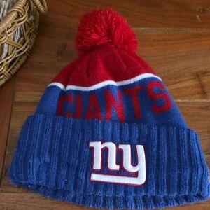 NY GIANTS NFL New Era Pom-Pom Hat